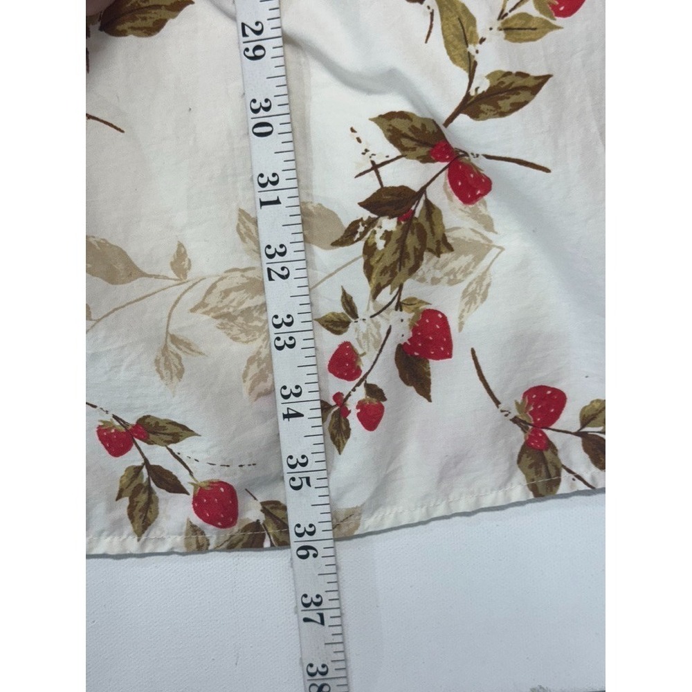Old Navy Babydoll Dress Size M Strawberry Print Puff Sleeve Cottagecore Milkmaid - Picture 10 of 11